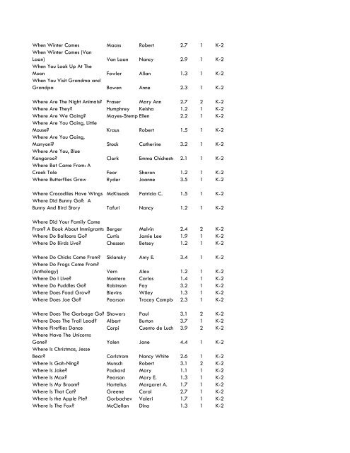 WCCS SRC! 2009 Complete Quiz Collection - West Clark ...