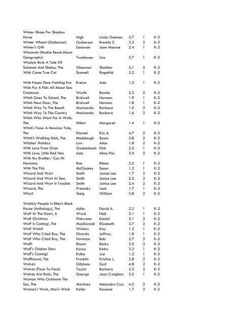 WCCS SRC! 2009 Complete Quiz Collection - West Clark ...