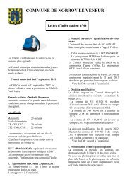 Lettre d'information n°44 - 17 septembre 2012 - Norroy le Veneur