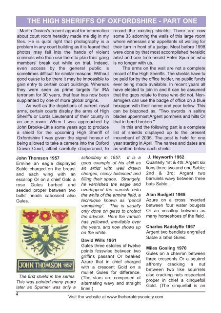 Sep-05 Issue - The Heraldry Society