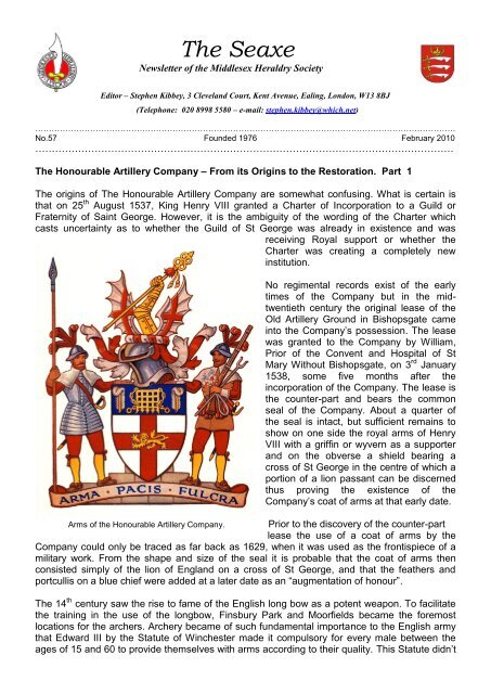 No.57 - Middlesex Heraldry Society