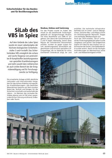 SiLab des VBS in Spiez - Robe Verlag AG
