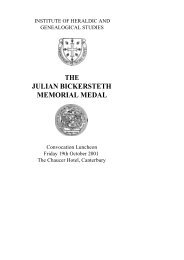 THE JULIAN BICKERSTETH MEMORIAL MEDAL - Genuki