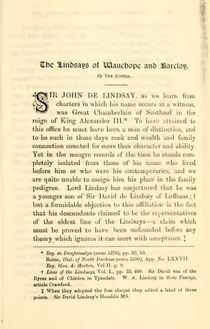 Publications of the Clan Lindsay Society - Electric Scotland