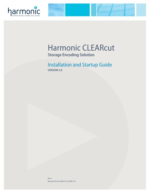 Harmonic CLEARcut - Harmonic Inc
