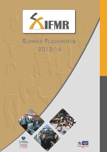 Summer Placement Brochure - IFMR