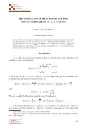 The optimal power mean bounds for two convex ... - Ele-Math