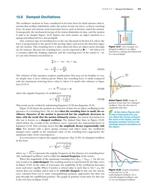15 • Oscillatory Motion - ECHSPhysics