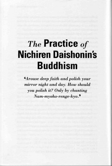 Practice of Nichiren Daishonin's Buddhism - SGI-USA South Bay ...