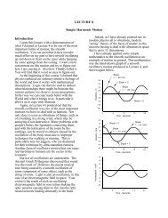 LECTURE 8 Simple Harmonic Motion Introduction I ... - McGill Physics