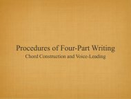 Procedures of Four-Part Writing - SFCMTheory