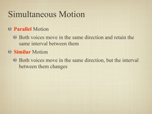 Procedures of Four-Part Writing - SFCMTheory