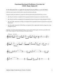 Functional Keyboard Proficiency Exercises for CSET: Music Subtest II