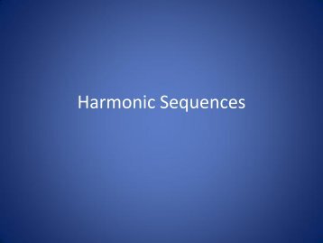 Harmonic Sequences