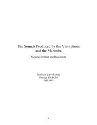 The Sounds Produced by the Vibraphone and the Marimba