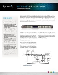 METROLink™ HLT 7706R/7806R - Harmonic Inc