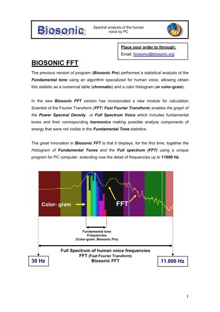 BIOSONIC FFT 3 - Biosonic.org
