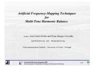 Artificial Frequency-Mapping Techniques for Multi-Tone Harmonic ...