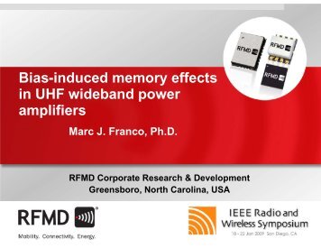 Bias-induced memory effects in UHF wideband ... - RF Micro Devices