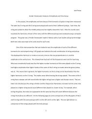 Fender Stratocaster Analysis of Amplitude and Time Decay