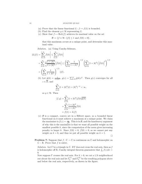 ANALYSIS QUALIFYING EXAM PROBLEMS BRIAN LEARY ...