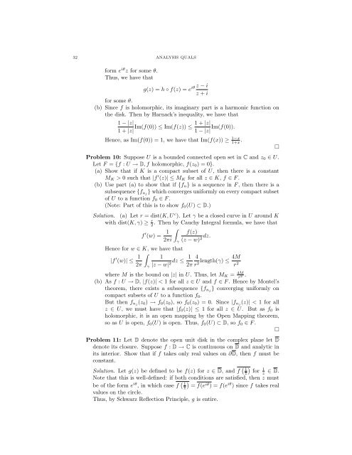 ANALYSIS QUALIFYING EXAM PROBLEMS BRIAN LEARY ...