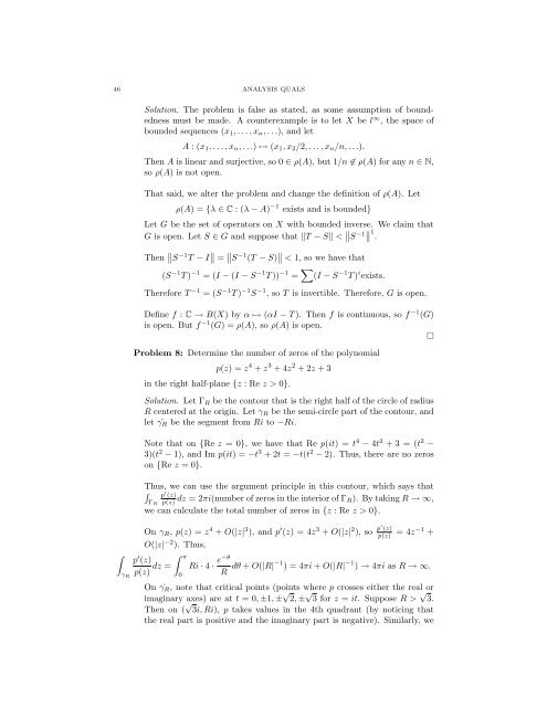 ANALYSIS QUALIFYING EXAM PROBLEMS BRIAN LEARY ...
