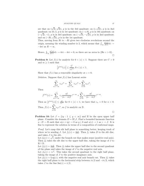 ANALYSIS QUALIFYING EXAM PROBLEMS BRIAN LEARY ...