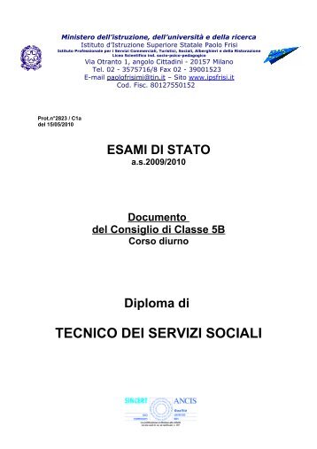 5a B sociale - IIS Paolo Frisi Milano