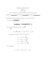 Solutions - UBC Math