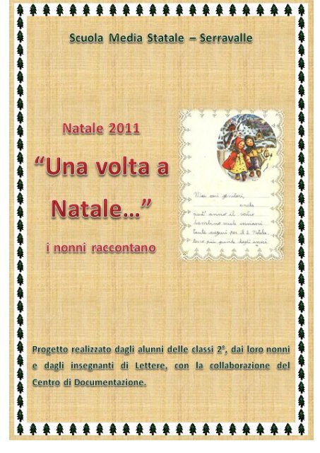 "Una volta a Natale..." i nonni raccontano - Portale dell'educazione