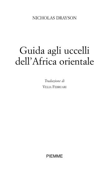 Guida agli uccelli dell'Africa orientale - Il Battello a Vapore