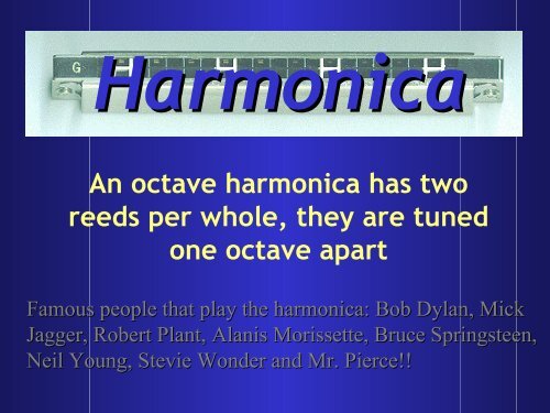 The Harmonics of a Harmonica