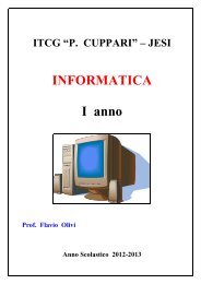 INFORMATICA I anno - ITCG Cuppari