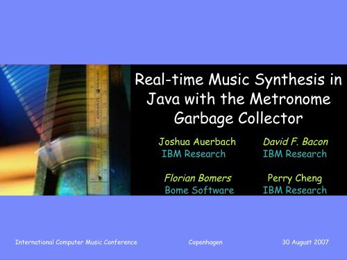 Real-time Music Synthesis in Java - bomers.de