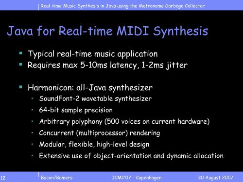 Real-time Music Synthesis in Java - bomers.de