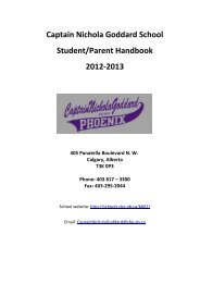 Captain Nichola Goddard School Student/Parent Handbook 2012 ...
