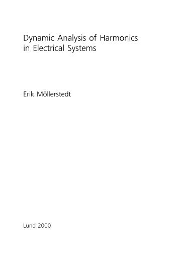 Dynamic Analysis of Harmonics in Electrical Systems