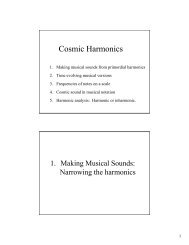 Cosmic Harmonics