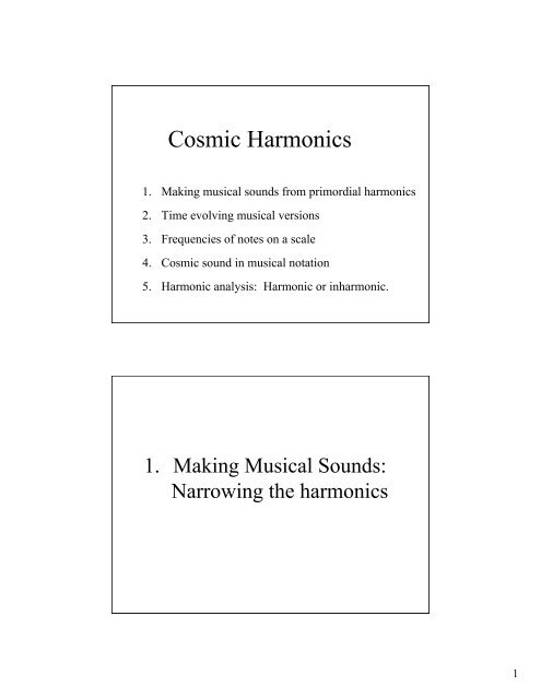 Cosmic Harmonics