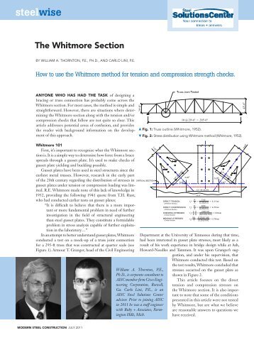 The Whitmore Section - Modern Steel Construction