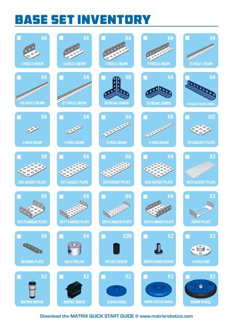 Download the Inventory Sheet [.pdf] - Matrix Robotics Int'l.