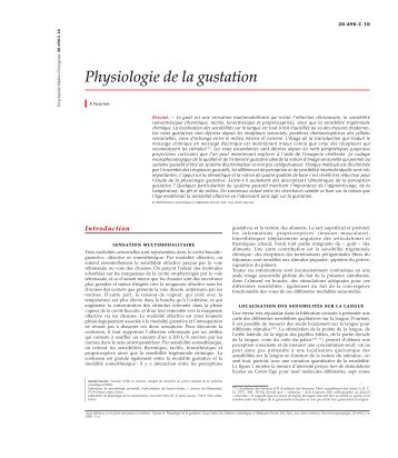 Physiologie de la gustation