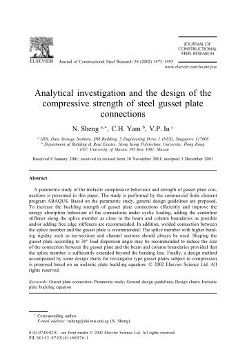Analytical investigation and the design of the compressive strength ...