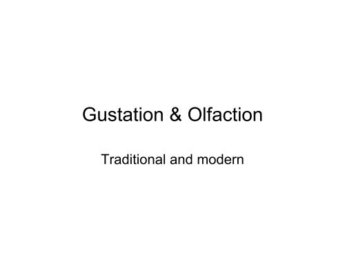 Gustation & Olfaction - Stark home page