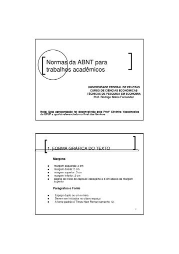 Normas da ABNT para trabalhos acadêmicos - Instituto de Ciências ...