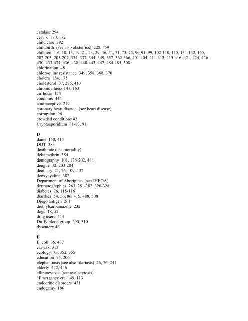 Orang Asli (Indigenous Malaysian) Biomedical Bibliography AS Baer