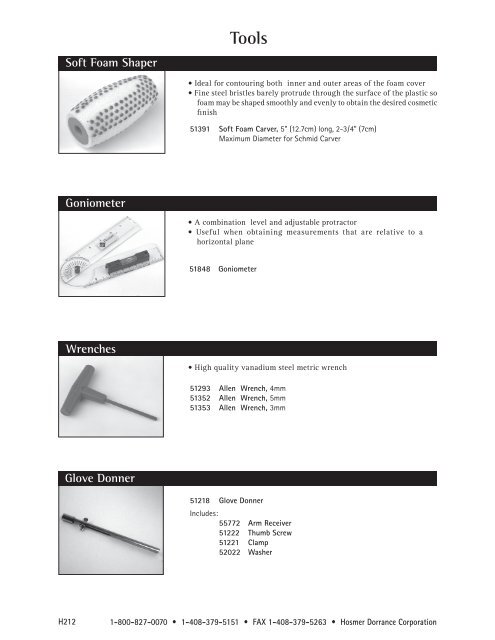 Tools and Fabrication Supplies - Hosmer