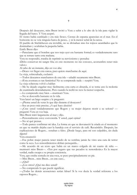 Diez Negritos De Agatha Christie 5 Diez negritos se fueron a cenar ...