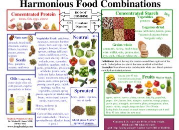 Harmonious Food Combinations Grains whole - DrugFreeHelp.com